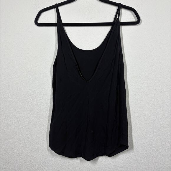 Zara Collection Womens Size Small Deep V Neck Cami Tank Top Black Sleeveless - Picture 1 of 7